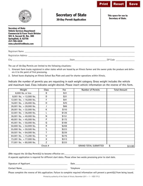 Form Vsd7772 Download Fillable Pdf Or Fill Online 30 Day Permit