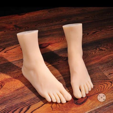 new arrival 1 pair realistic silicone lifesize female mannequin foot display for shoes and