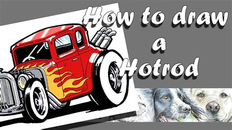 How To Draw A Hotrod Youtube