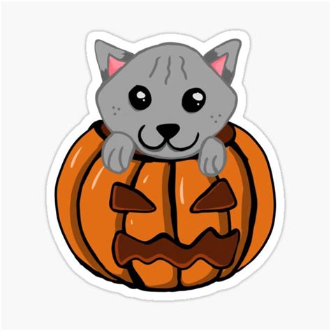 Cute Happy Meoween Halloween Sticker For Sale By Crewless Studio