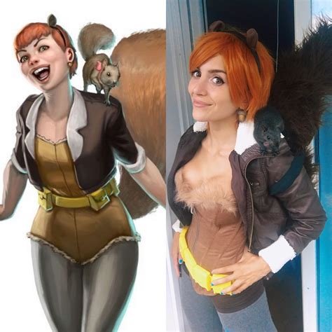 real life marvel squirrel girl cosplay comparison [self] r cosplay