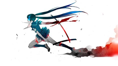 Vocaloid Black Rock Shooter Hatsune Miku School Uniforms Girls Swords