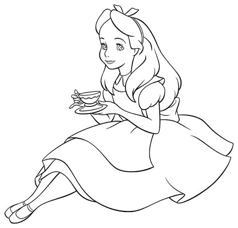 Alice In Wonderland Coloring Pages Free Images For Print