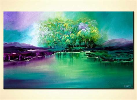 Painting For Sale Landscape Of Group Of Green Trees Near