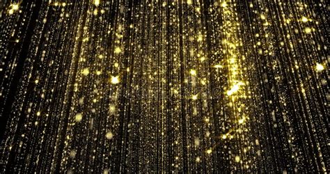 Golden Glitter Falling Particles Sparkling Light Flow Curtain