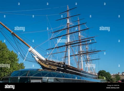 Famous British Clipper Ship Cutty Sark On Display At Greenwich London