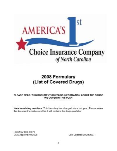 Americas 1st Choice Insurance Company Of Nc Nps
