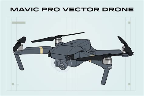 Mavic Pro Vector Drone Custom Designed Graphic Objects Creative Market