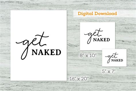 Get Naked Printable Art Instant Download Digital Download Etsy