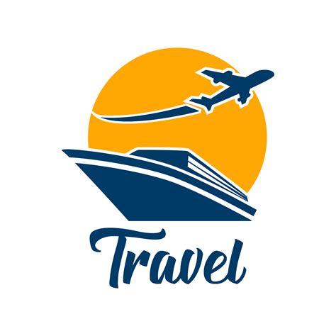 Travel Tourism Logo Isolated On White Background Vector Art At