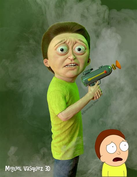 Morty Realistic Cartoons Cartoon Characters Horror Art Scary