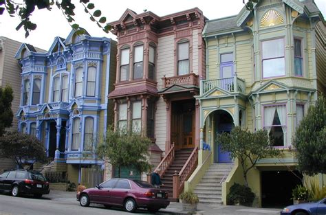 One Colorful Neighborhood Victorian Townhouse Townhouse Exterior