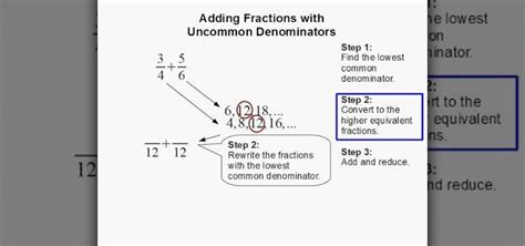 A fraction like 34 says we have 3 out of the 4 parts the whole is divided into. How to Add fractions with uncommon denominators quickly « Math