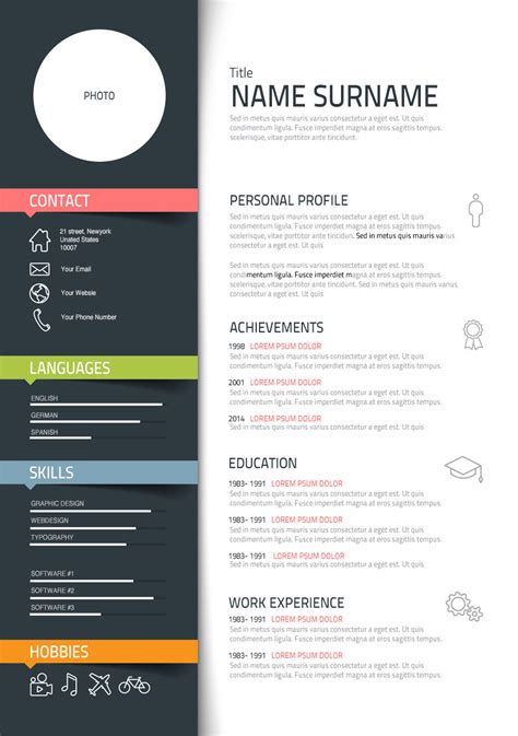 Student cv template, school, college qualifications, job application, graduate, covering letters. Graphic Designer Job Description personal profile - SampleBusinessResume.com ...