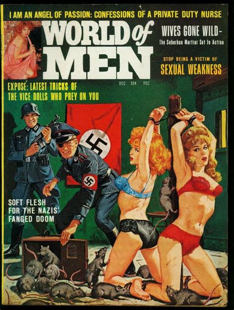 World Of Men Pulp Magazine December Nazi Rat Torture Cover Cheesecake FN Comic