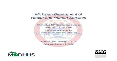 Michigan Department Of Health And Human Services · Professional