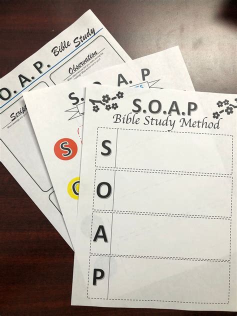 Soap Bible Study Method Printable Templates Etsy