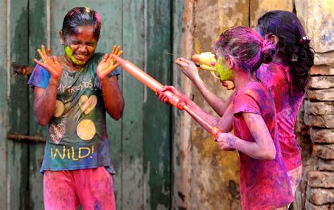 It is a festival filled with colours, music, dance, fun, frolic, and playfulness. Celebrating Holi, 'festival of colors,' in India