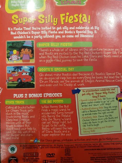 Dora The Explorer Super Silly Fiesta Dvd Ebay