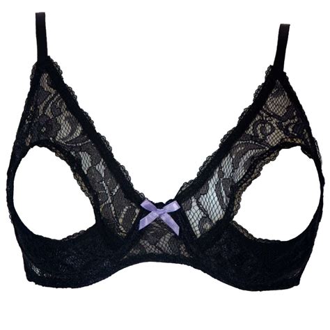 open cup tip lace bra size 36 black new ebay