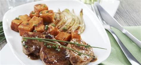 Veau poêlé aux poires et panais