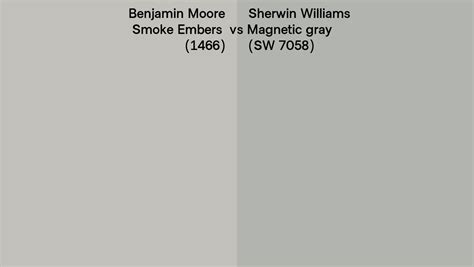 Benjamin Moore Smoke Embers 1466 Vs Sherwin Williams Magnetic Gray