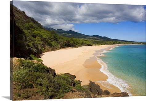 Hawaii Maui Makena State Park Oneloa Or Big Beach Wall Art Canvas