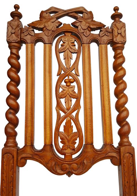 An elegant contemporary dining table (for 6) of wood in mid browns. Set Of Six Dining Chairs - Antiques Atlas