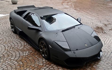Black Lamborghini Matte Wallpaper X