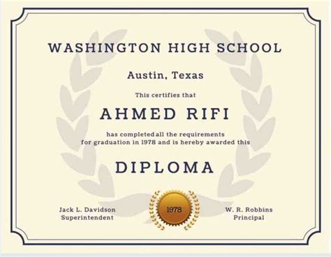 Customize 39 High School Diploma Template Editable Download With