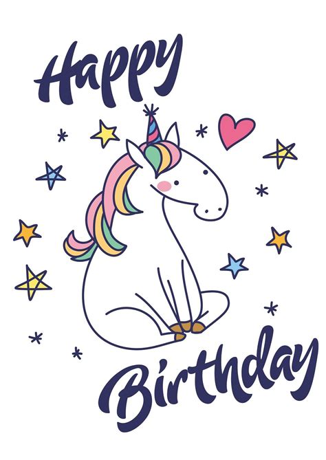 Happy Birthday Svg Birthday Cards Unicorn Svg Unicorn Invitations