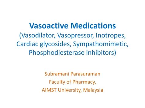 Vasoactive Medicationspptx