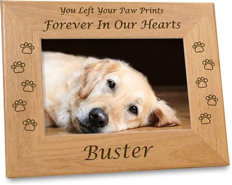 Etched In My Heart Pet Memory Frame Personalized Dog