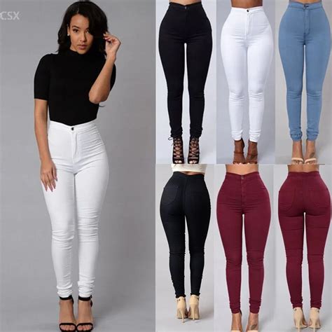 Mwoiiowm 2018 New Arrival Women Fashion Casual High Waist Stretch Skinny Slim Pencil Pants