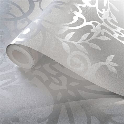 Exclusive Holden Statement Floral Damask Pattern Metallic Textured