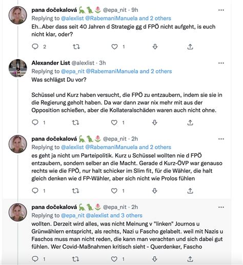pana dočekalová 🦕🦖🌷 on twitter fpÖ wähler sind so dumm alles nazis faschos rechte in Ö