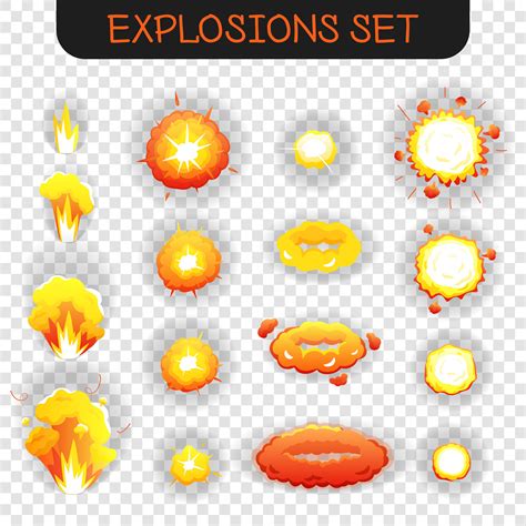Cartoon Explosion Transparent Set 484857 Vector Art At Vecteezy