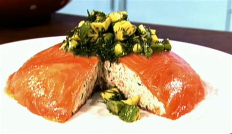 In a sauce pan, melt the cream cheese. Phil Vickery festive feast smoked salmon mousse with ...