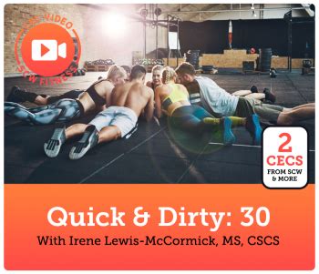 Cec Video Course Quick Dirty Scw Fitness Education Store