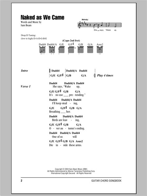 Naked As We Came By Iron Wine Guitar Chords Lyrics Guitar Instructor