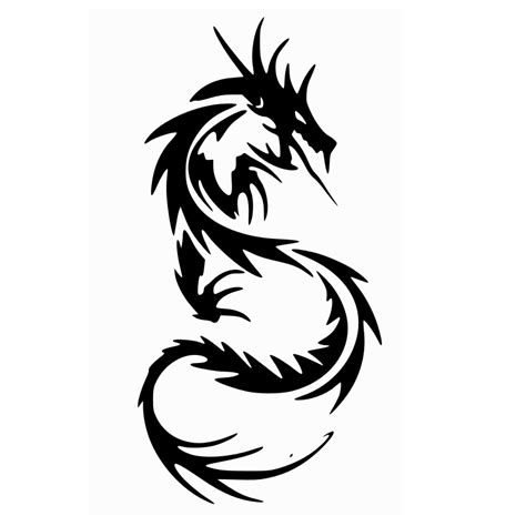 Vector black and white drawing of explorer paddling in. Black And White Dragon Tattoos - Cliparts.co