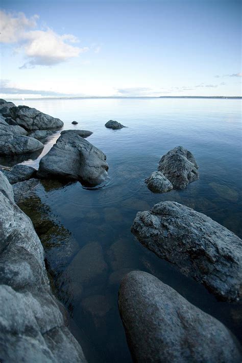 Landscape Of Rocks Along Shoreline Photograph By Woods Wheatcroft Pixels