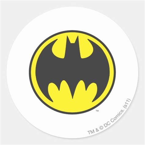 Batman Symbol Bat Circle Logo Classic Round Sticker