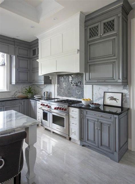 Kitchen Backsplash With Dark Gray Cabinets Kitchen Inspiration