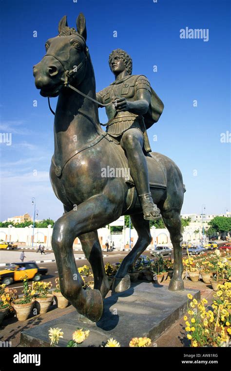 Alexander The Great Statue Alexandria Egypt Stock Photo Alamy