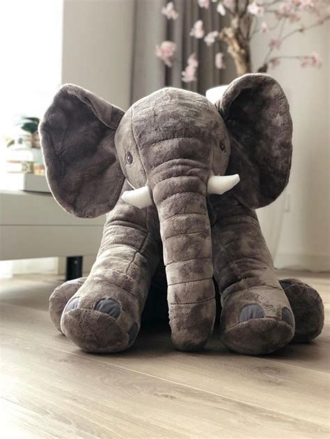 Olifant Knuffel Xl Cm Olifant Kussen Zachte Olifant Knuffel