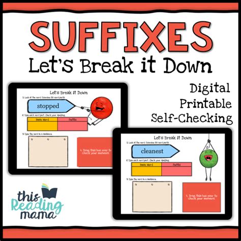 Break It Down Suffix Cards Digital And Printable This Reading Mama