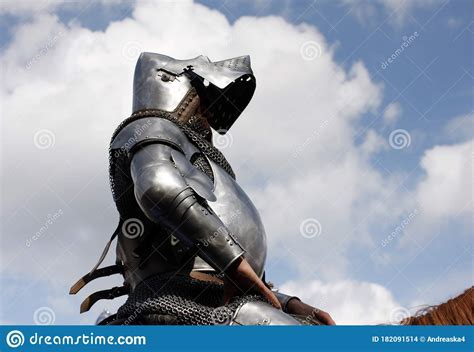 Mounted Knight In Full Plate Armour Stock Photo Image Of