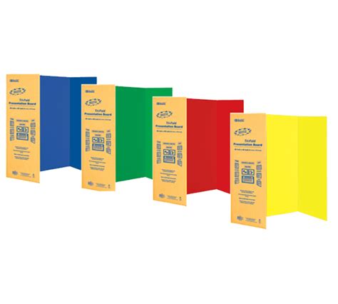 Bazic 36 X 48 Assorted Color Tri Fold Corrugated Presentation Board