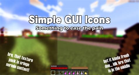 Simple Gui Icons Minecraft Texture Pack